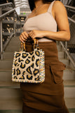 Bamboo Leopard Tote